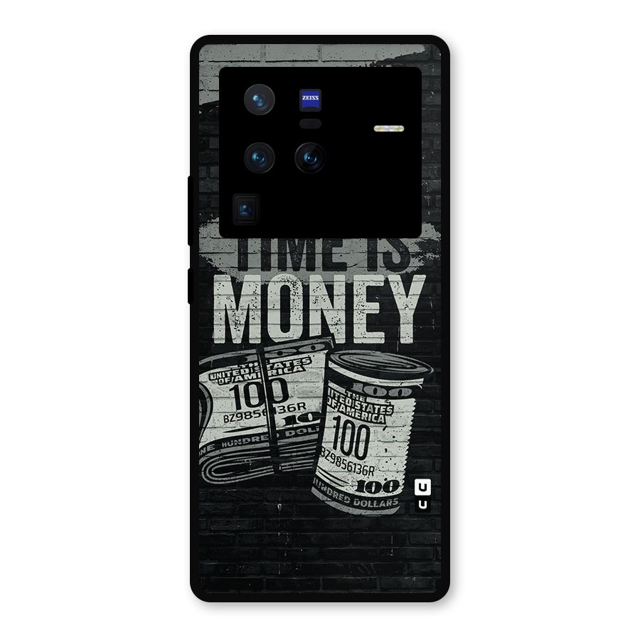 Time Is Money Metal Back Case for Vivo X80 Pro
