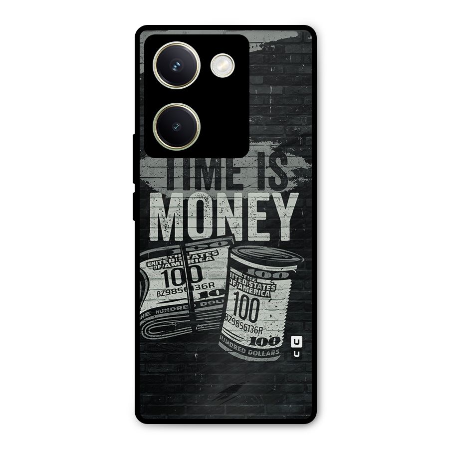 Time Is Money Metal Back Case for Vivo Y200 Pro