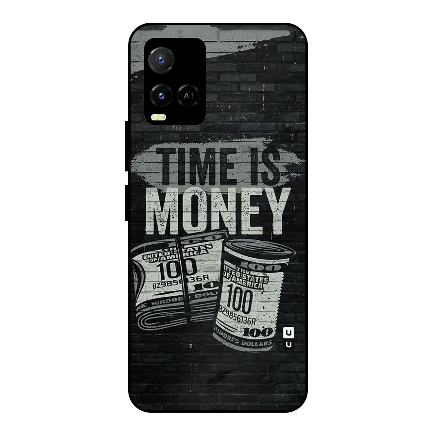 Time Is Money Metal Back Case for Vivo Y21T