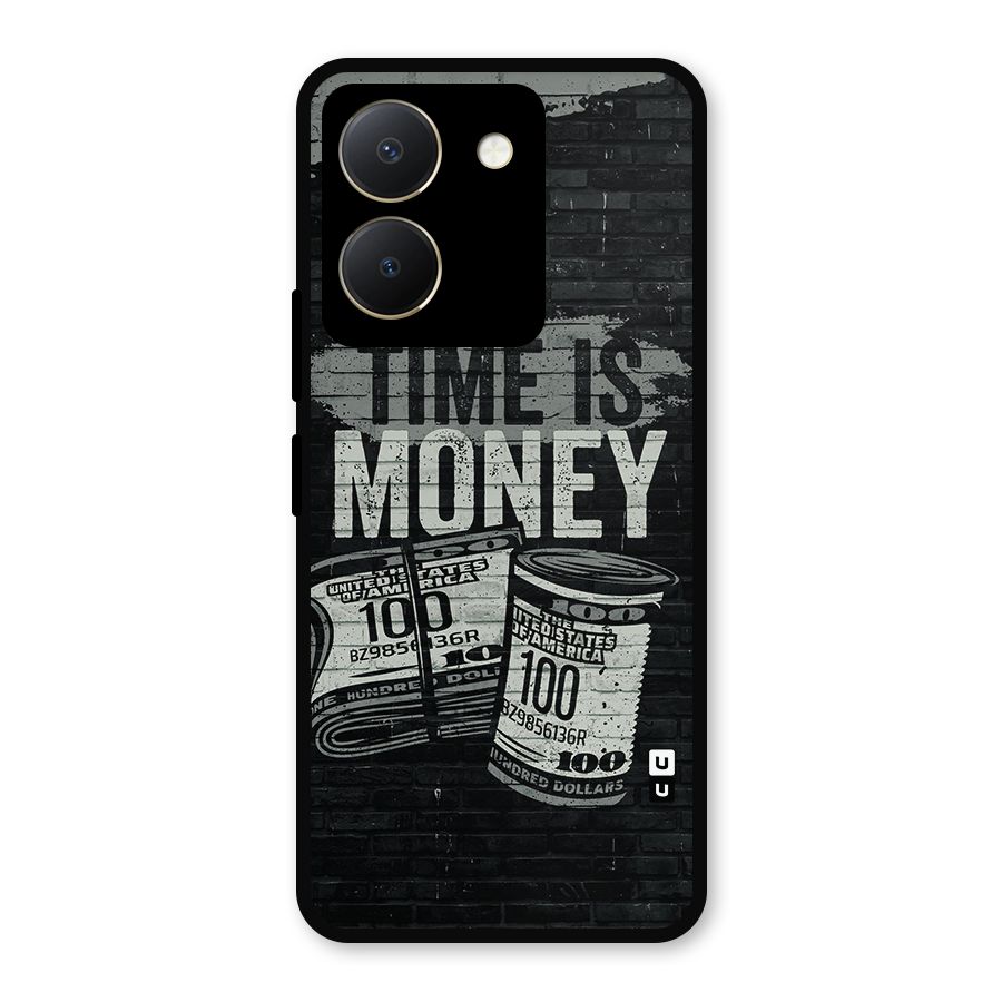 Time Is Money Metal Back Case for Vivo Y36