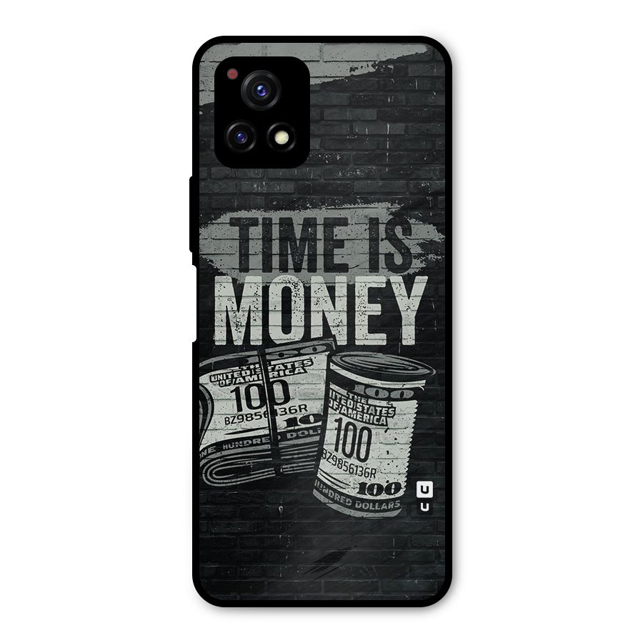 Time Is Money Metal Back Case for Vivo Y72 5G