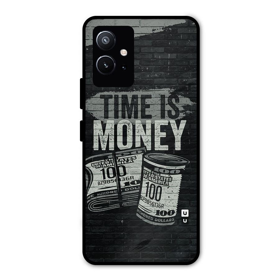 Time Is Money Metal Back Case for Vivo Y75 5G