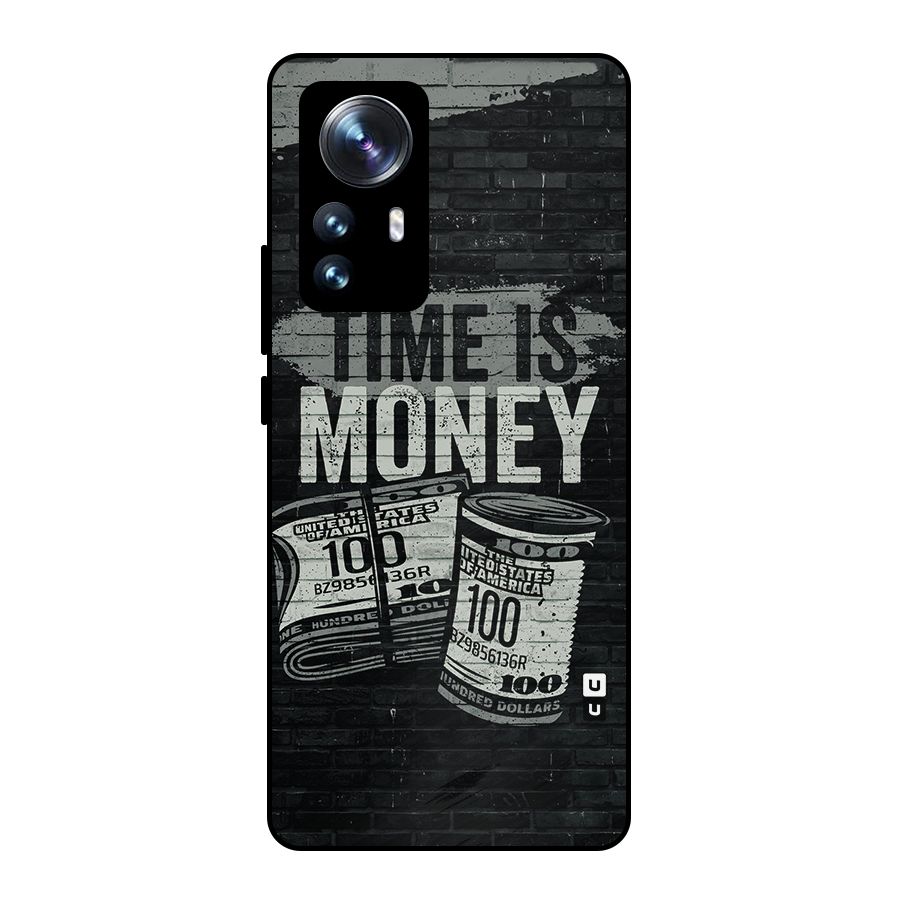 Time Is Money Metal Back Case for Xiaomi 12 Pro