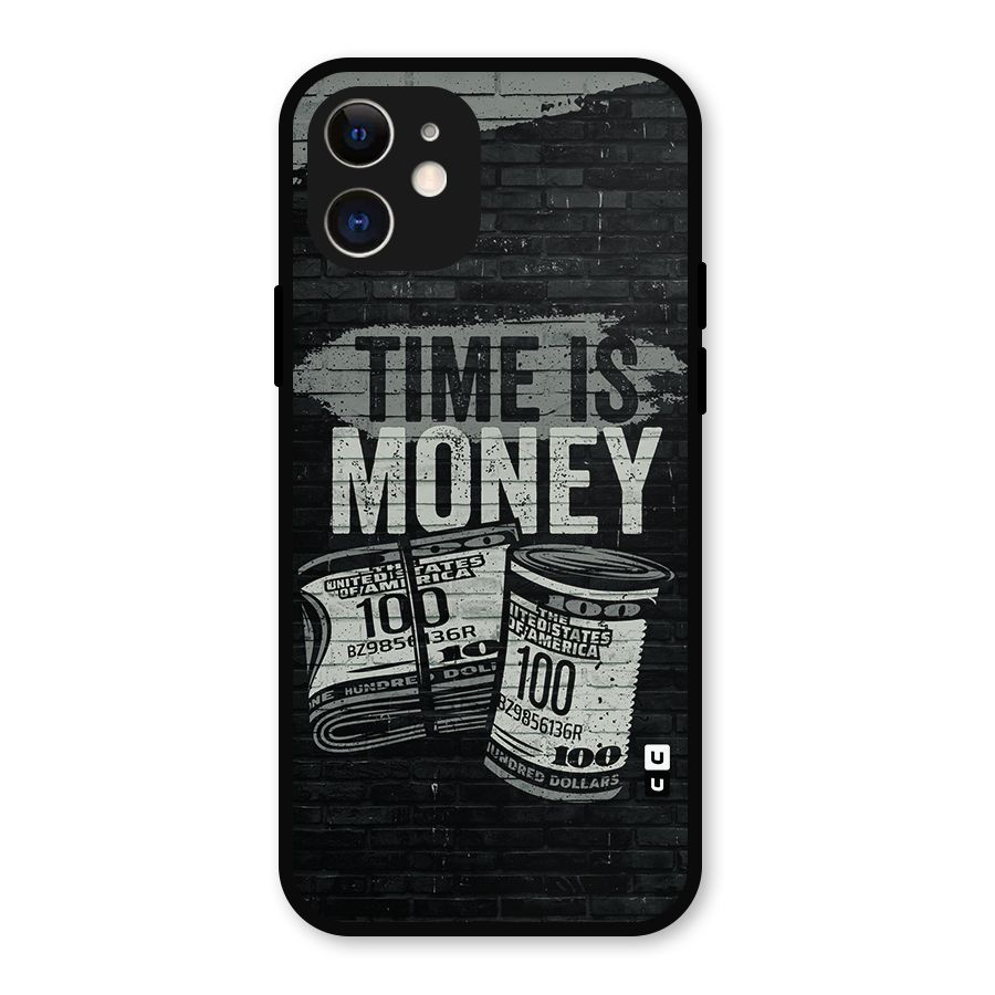 Time Is Money Metal Back Case for iPhone 12