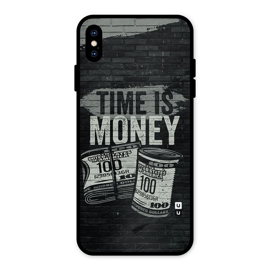Time Is Money Metal Back Case for iPhone XS Max
