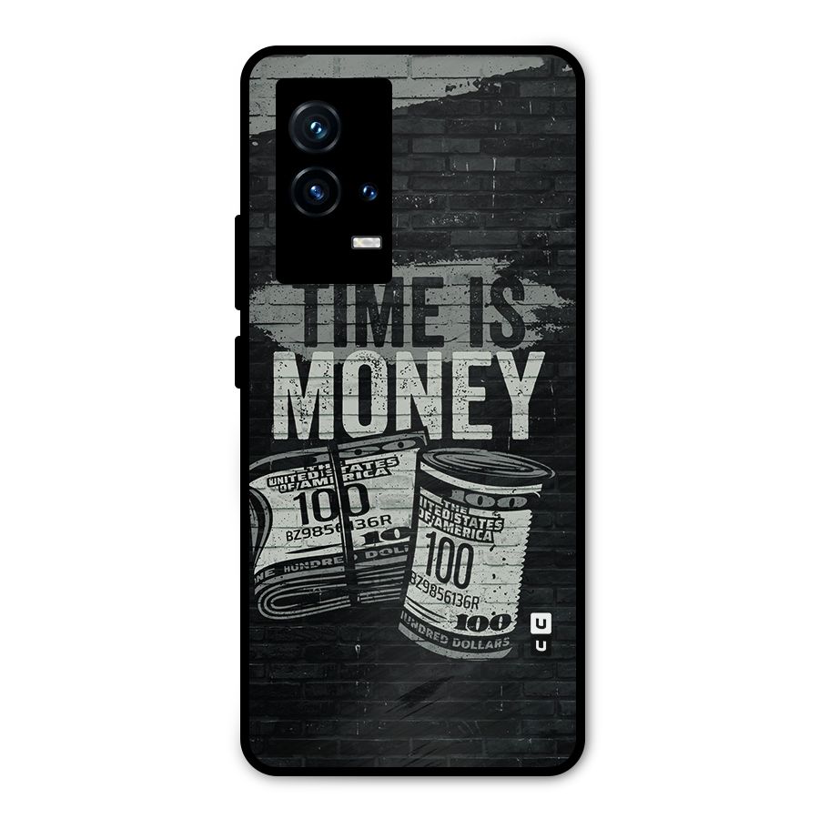 Time Is Money Metal Back Case for iQOO 9 5G