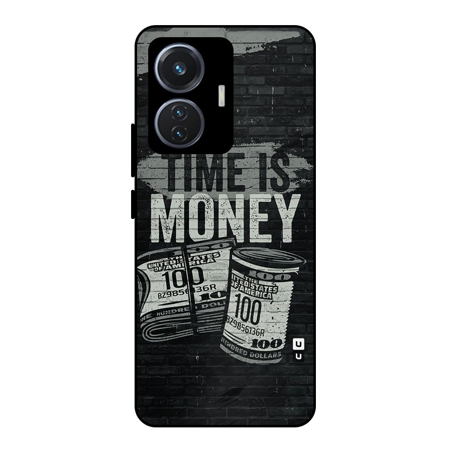 Time Is Money Metal Back Case for iQOO Z6 44W