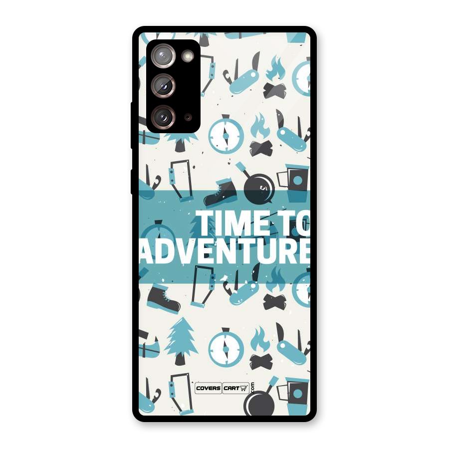 Time To Adventure Blazing Blue Glass Back Case for Galaxy Note 20