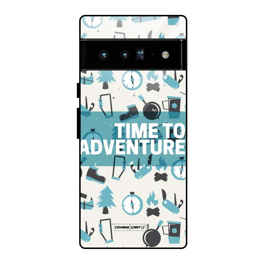 Time To Adventure Blazing Blue Glass Back Case for Google Pixel 6 Pro
