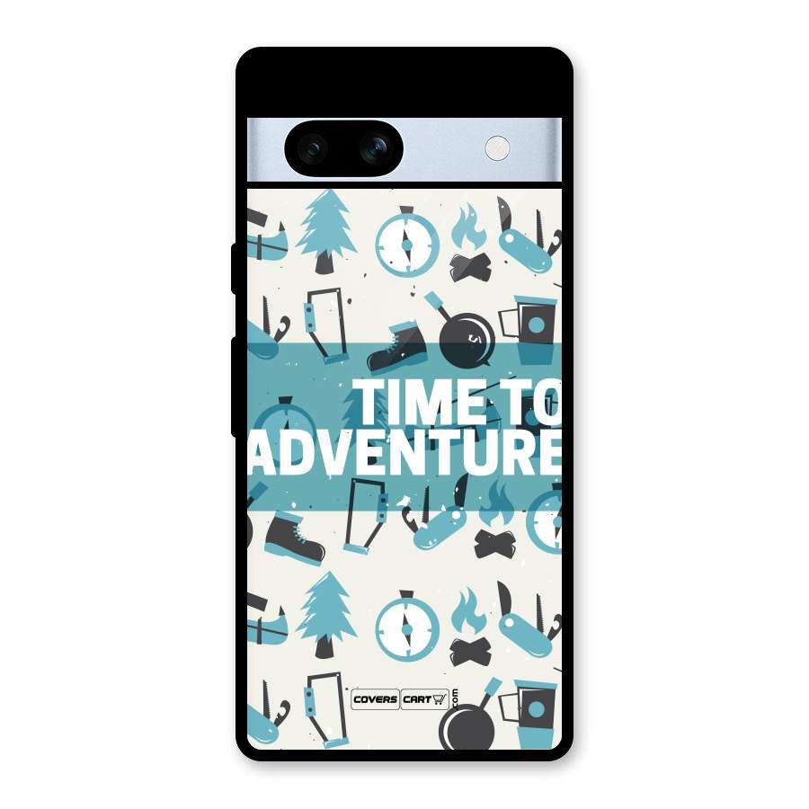 Time To Adventure Blazing Blue Glass Back Case for Google Pixel 7a