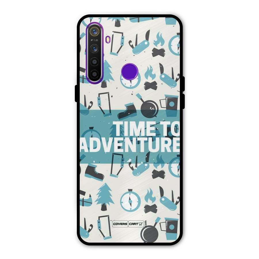 Time To Adventure Blazing Blue Glass Back Case for Realme 5s