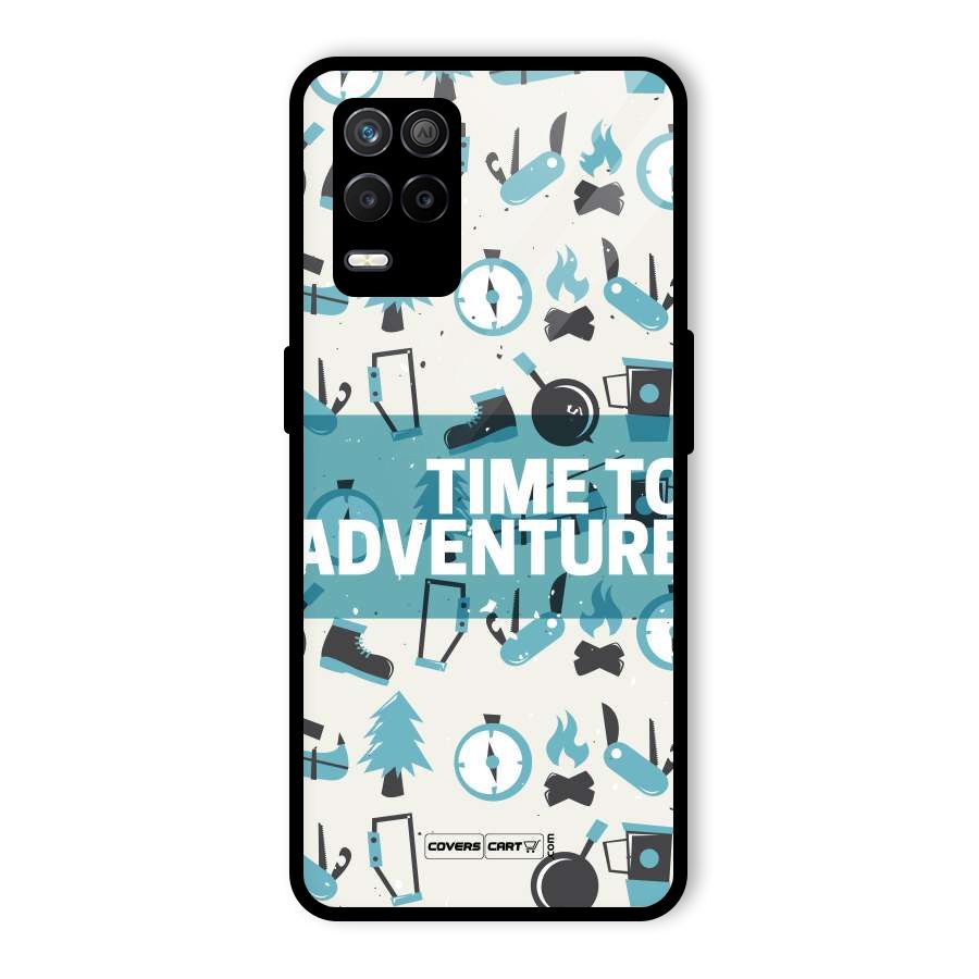 Time To Adventure Blazing Blue Glass Back Case for Realme 8s 5G