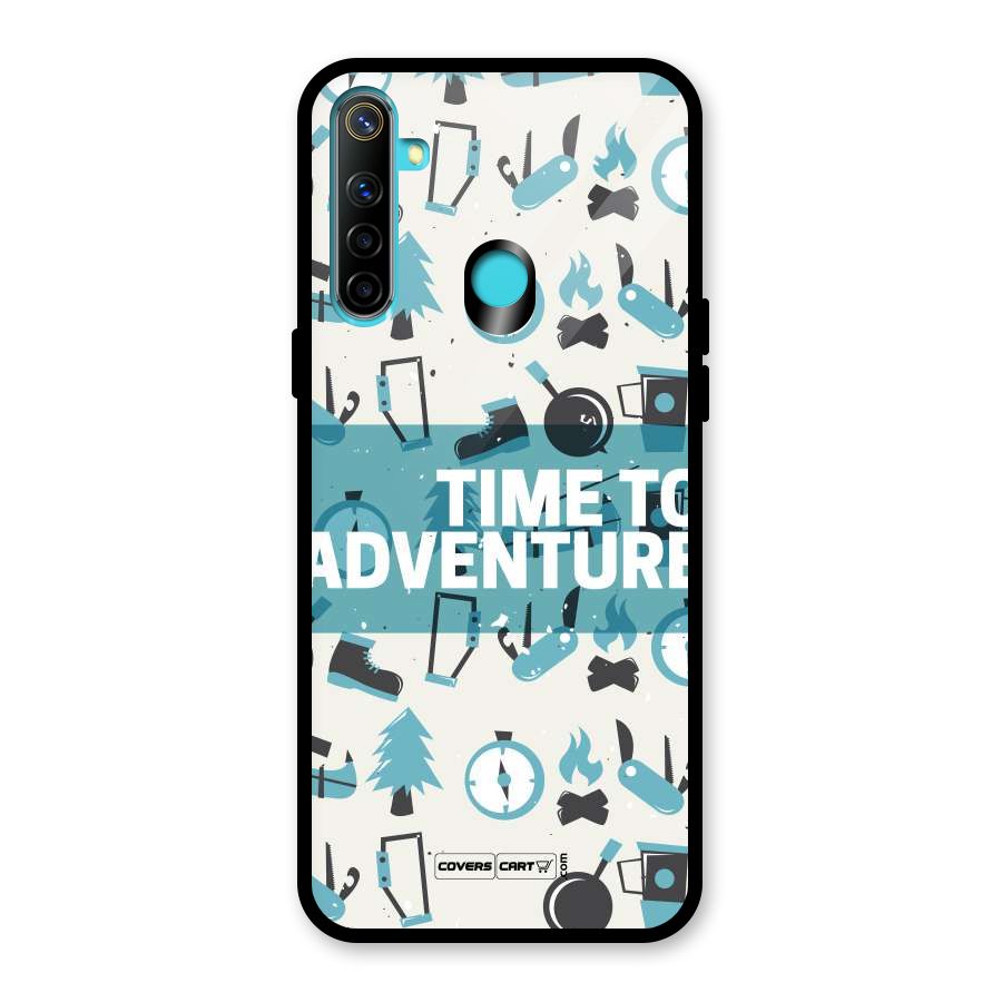 Time To Adventure Blazing Blue Glass Back Case for Realme Narzo 10