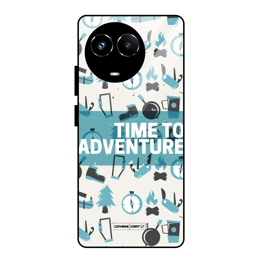 Time To Adventure Blazing Blue Glass Back Case for Realme Narzo 60X