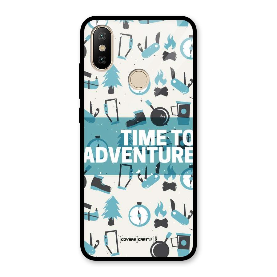 Time To Adventure Blazing Blue Glass Back Case for Redmi A2