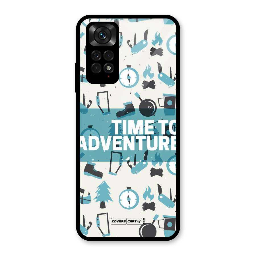 Time To Adventure Blazing Blue Glass Back Case for Redmi Note 11S