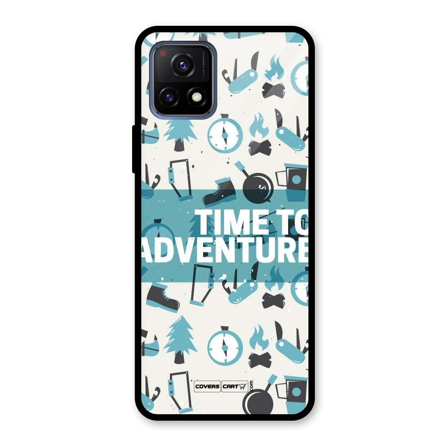 Time To Adventure Blazing Blue Glass Back Case for Vivo Y72 5G
