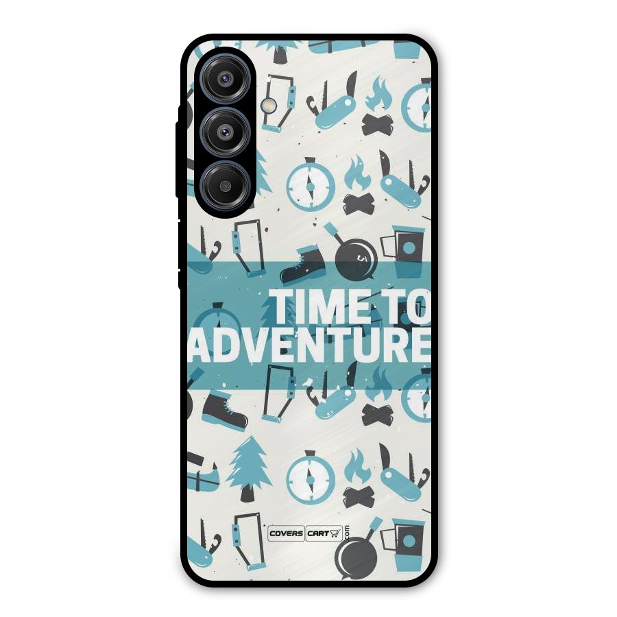 Time To Adventure Blazing Blue Metal Back Case for Galaxy A16 5G