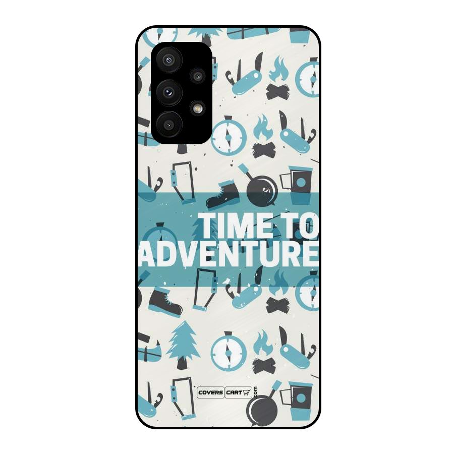 Time To Adventure Blazing Blue Metal Back Case for Galaxy A23