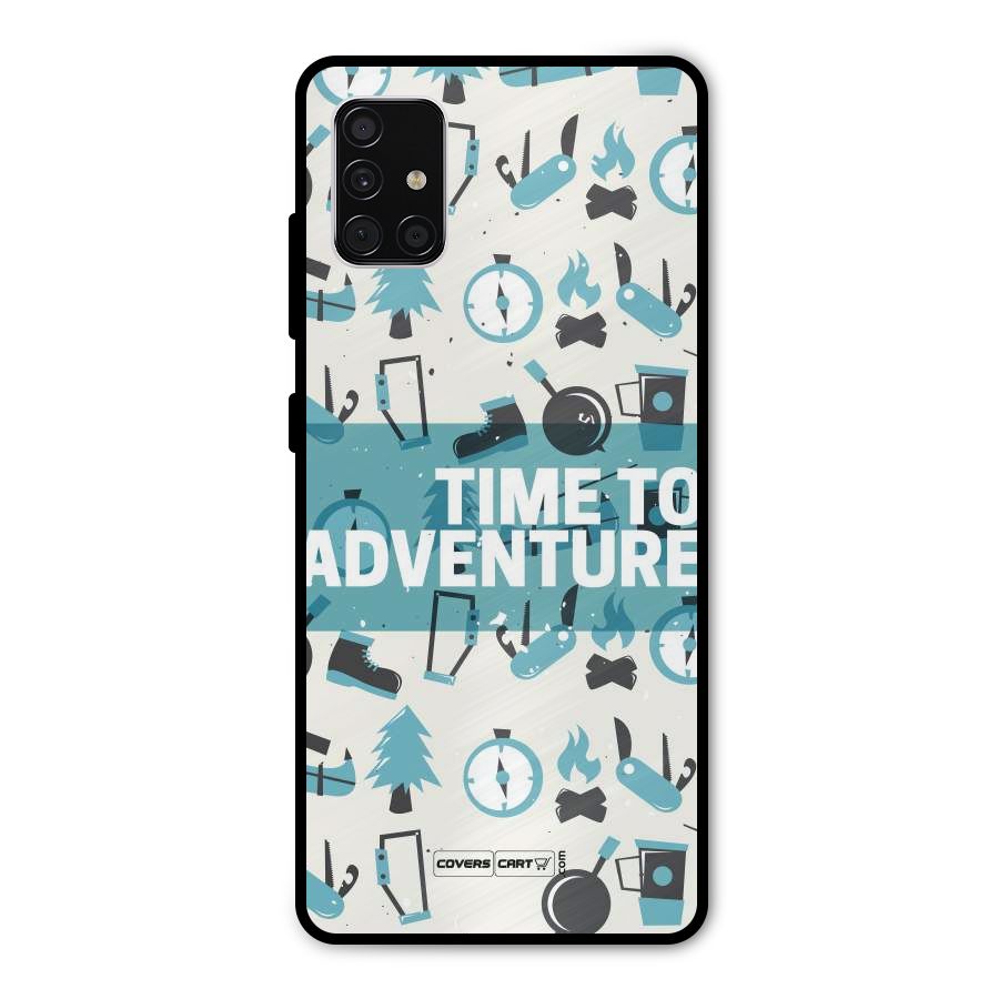 Time To Adventure Blazing Blue Metal Back Case for Galaxy A51