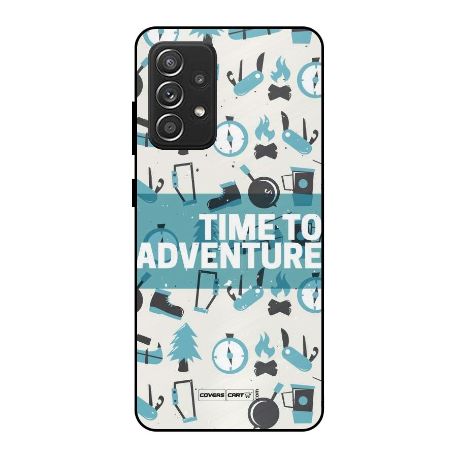 Time To Adventure Blazing Blue Metal Back Case for Galaxy A52