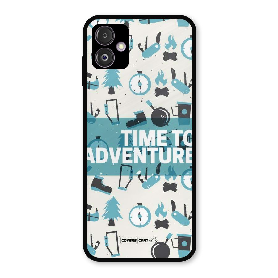 Time To Adventure Blazing Blue Metal Back Case for Galaxy F14