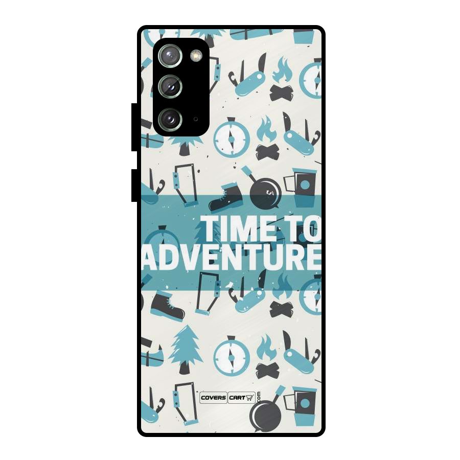 Time To Adventure Blazing Blue Metal Back Case for Galaxy Note 20