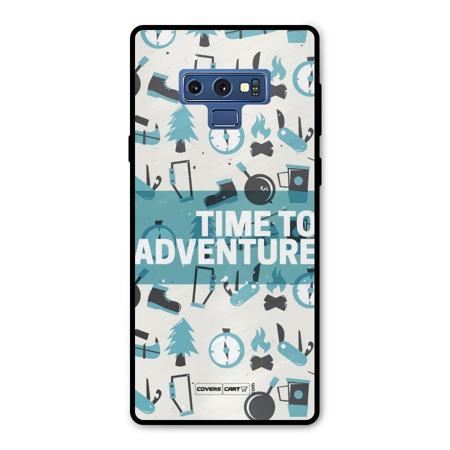 Time To Adventure Blazing Blue Metal Back Case for Galaxy Note 9