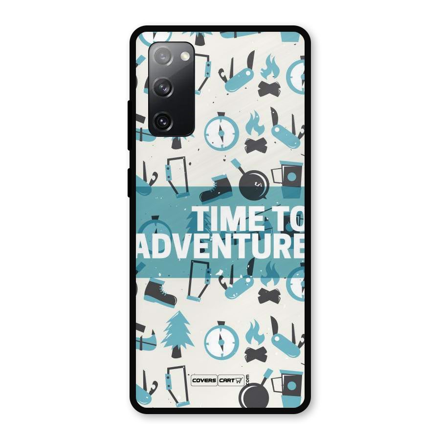 Time To Adventure Blazing Blue Metal Back Case for Galaxy S20 FE 5G