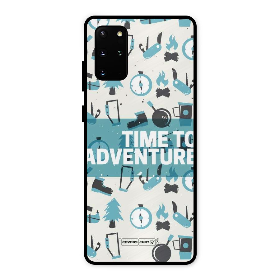 Time To Adventure Blazing Blue Metal Back Case for Galaxy S20 Plus
