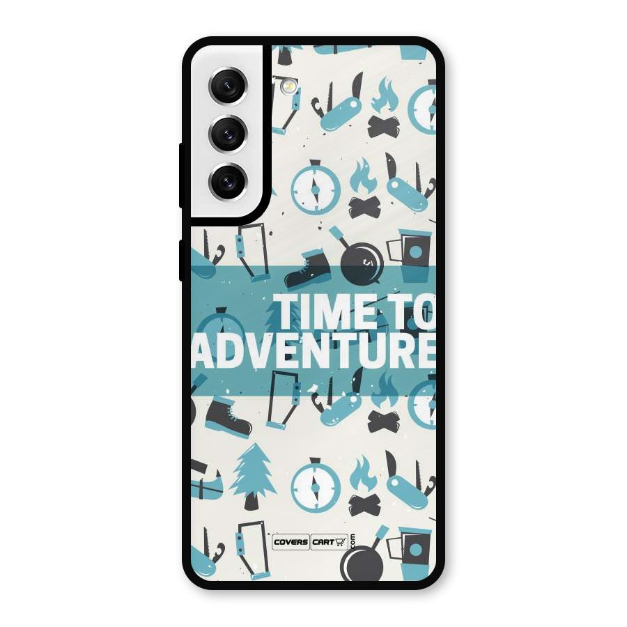 Time To Adventure Blazing Blue Metal Back Case for Galaxy S21 FE 5G