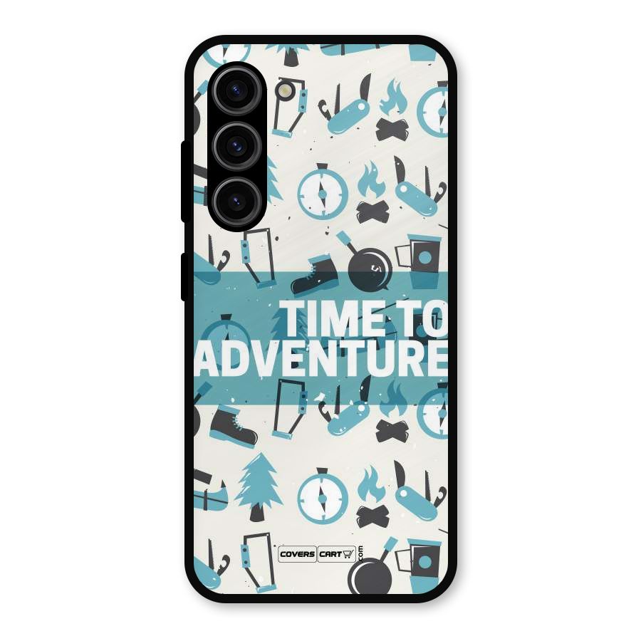 Time To Adventure Blazing Blue Metal Back Case for Galaxy S23