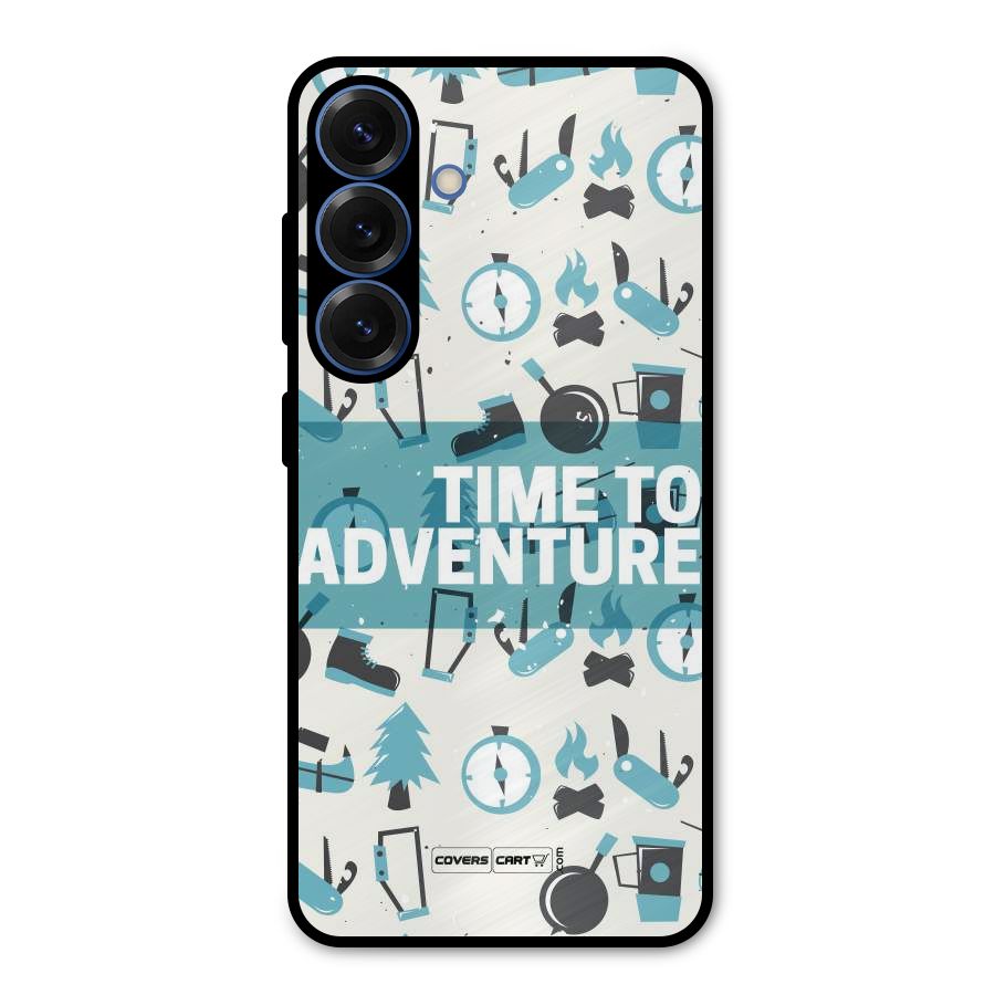 Time To Adventure Blazing Blue Metal Back Case for Galaxy S25