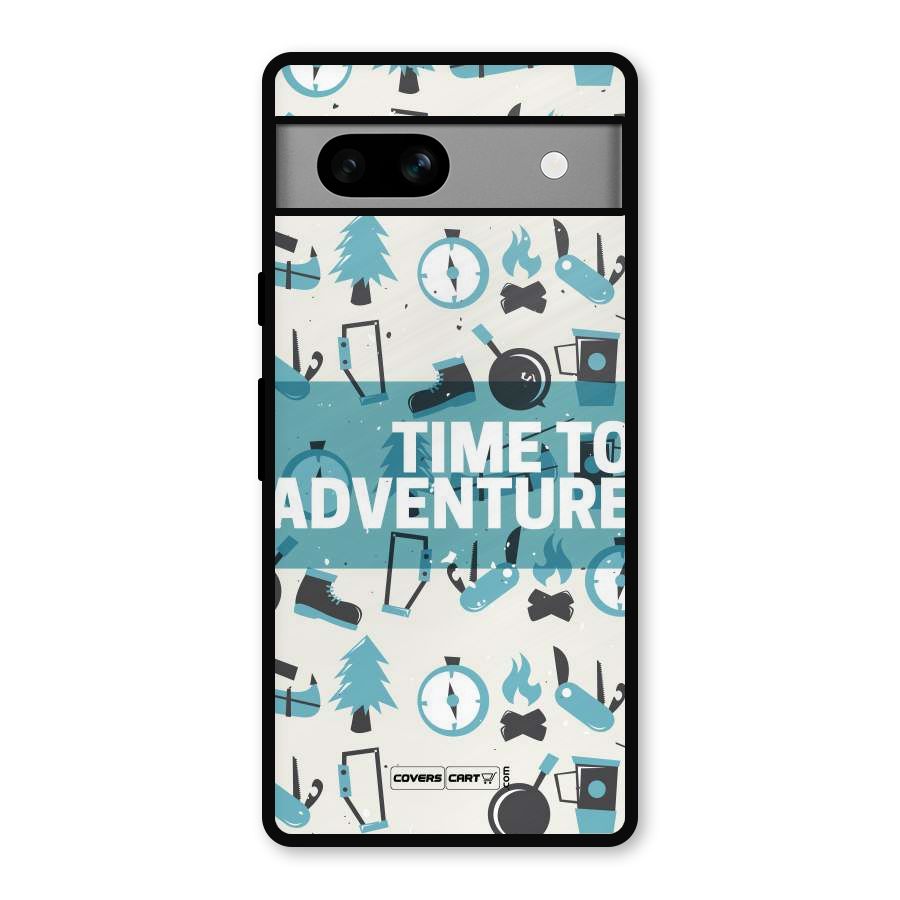 Time To Adventure Blazing Blue Metal Back Case for Google Pixel 7a