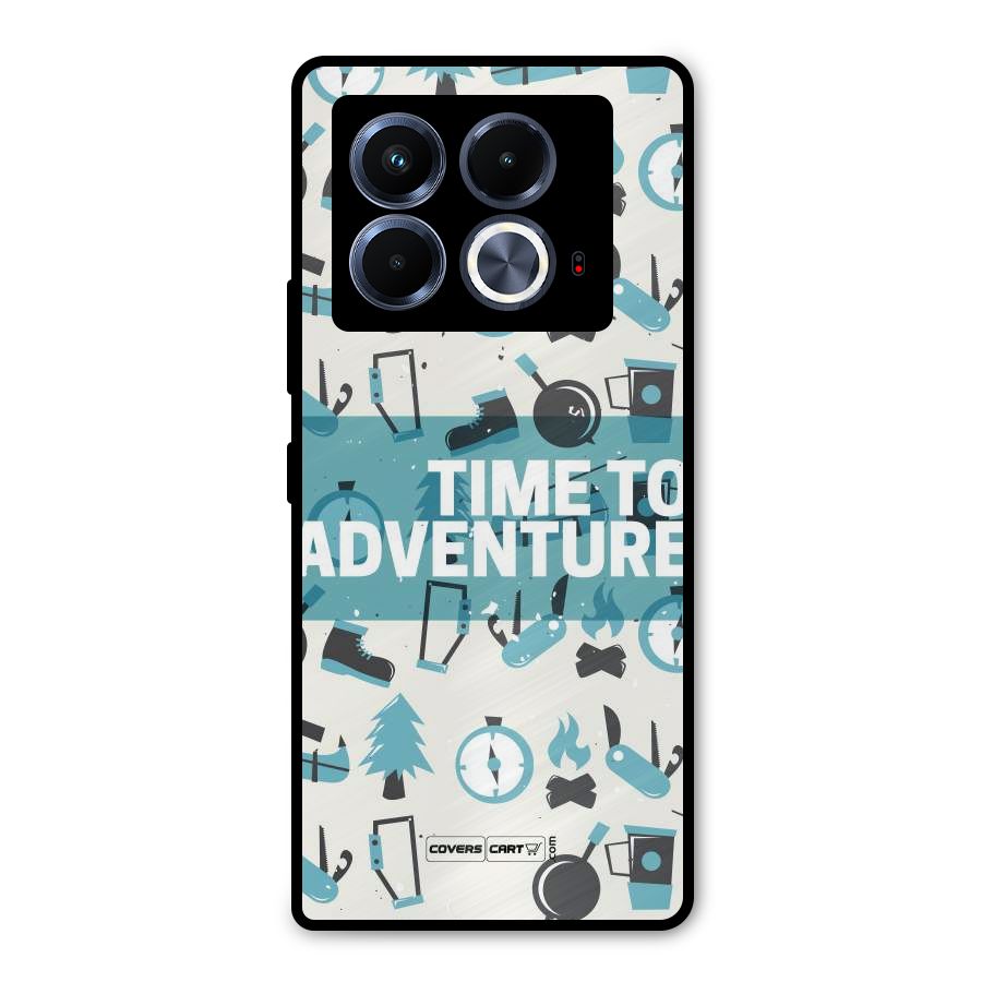Time To Adventure Blazing Blue Metal Back Case for Infinix Note 40 5G