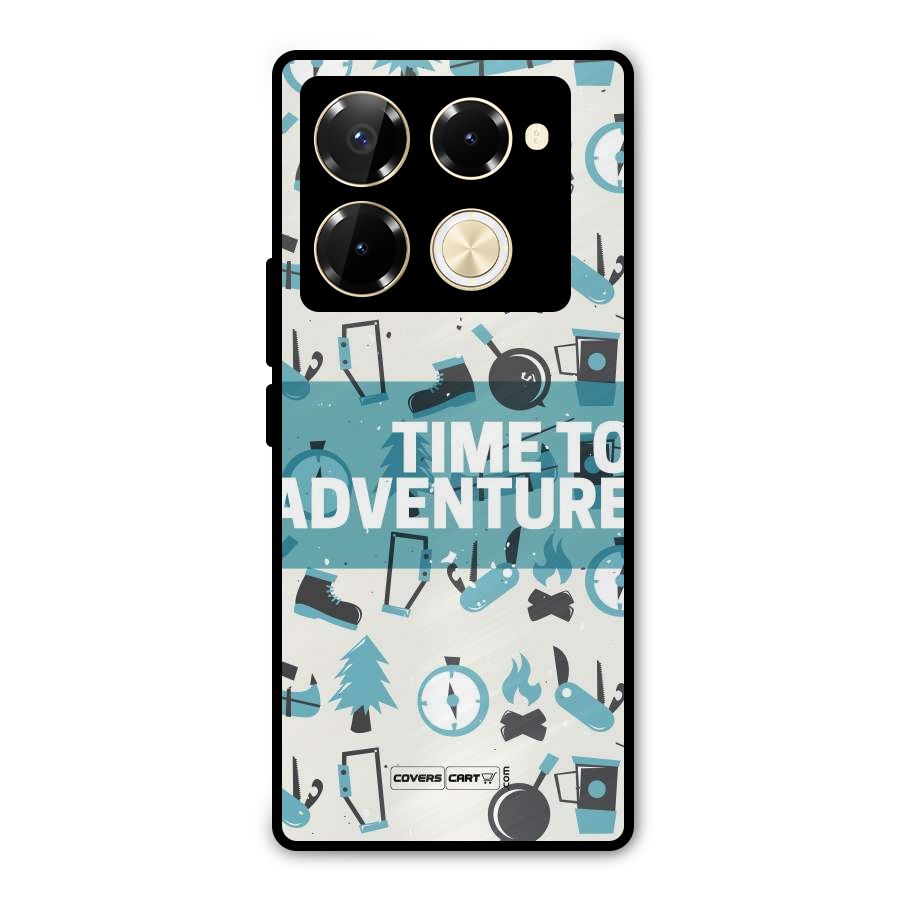Time To Adventure Blazing Blue Metal Back Case for Infinix Note 40 Pro