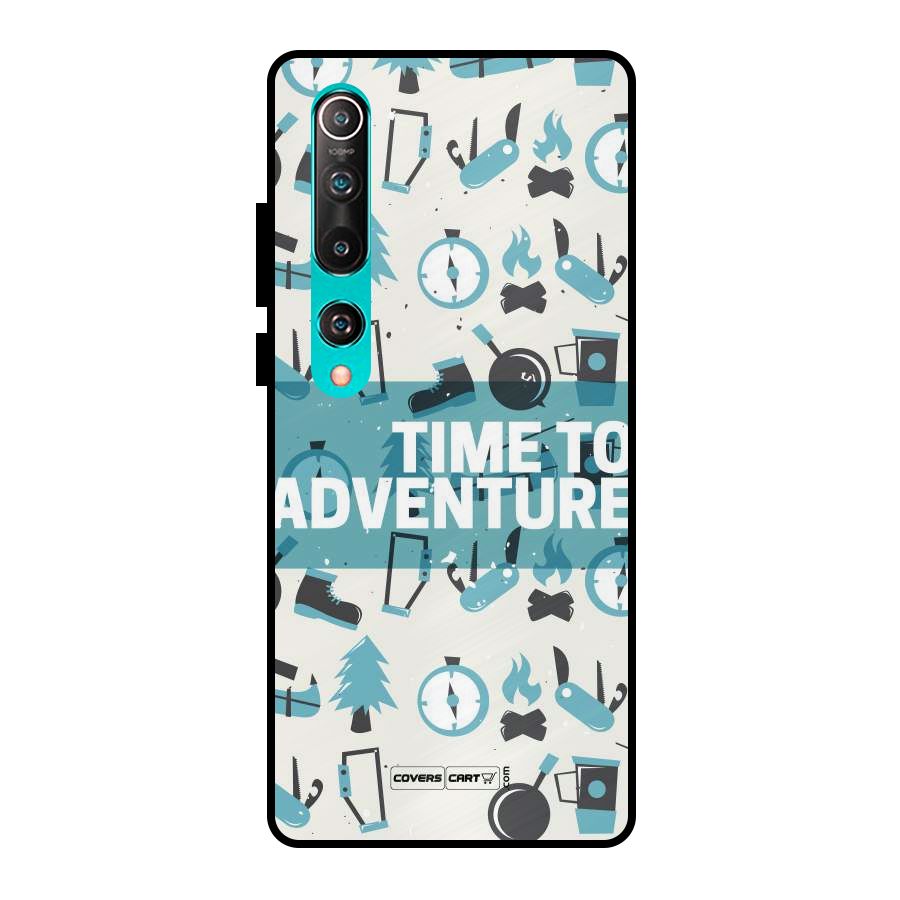 Time To Adventure Blazing Blue Metal Back Case for Mi 10