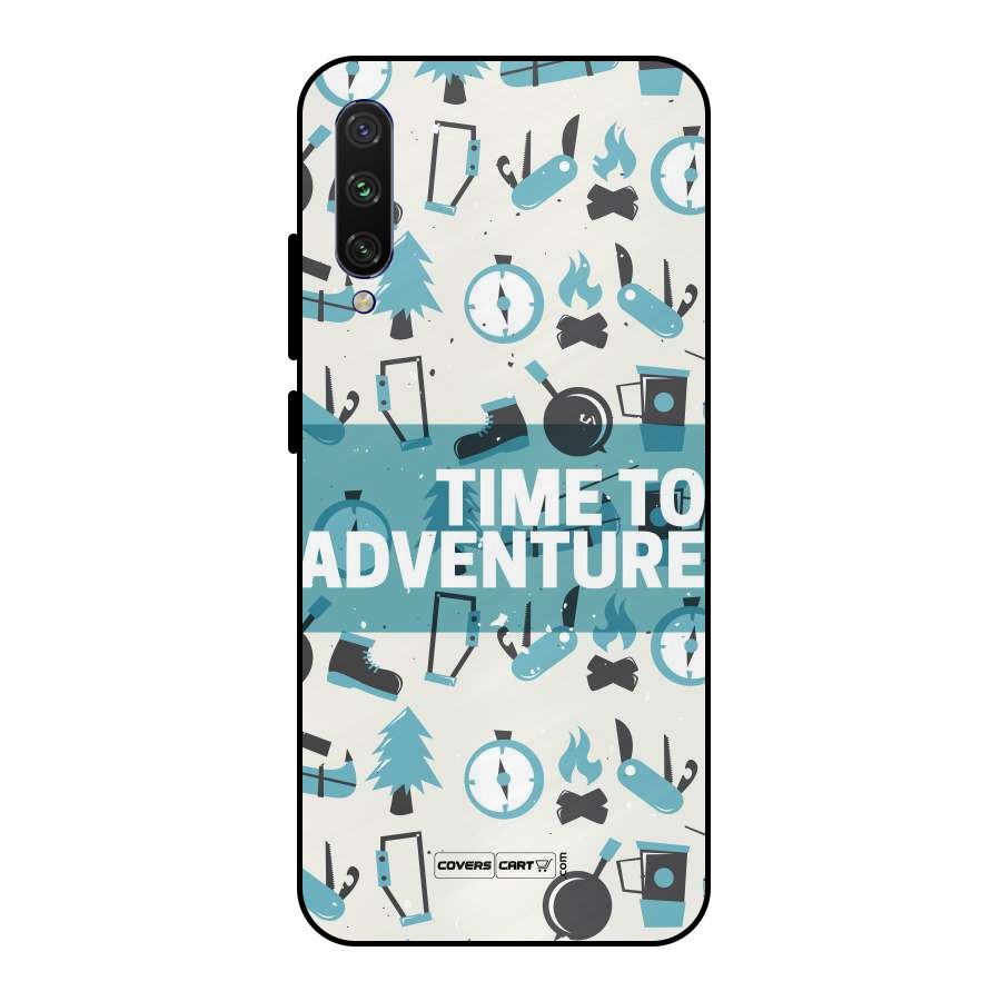 Time To Adventure Blazing Blue Metal Back Case for Mi A3