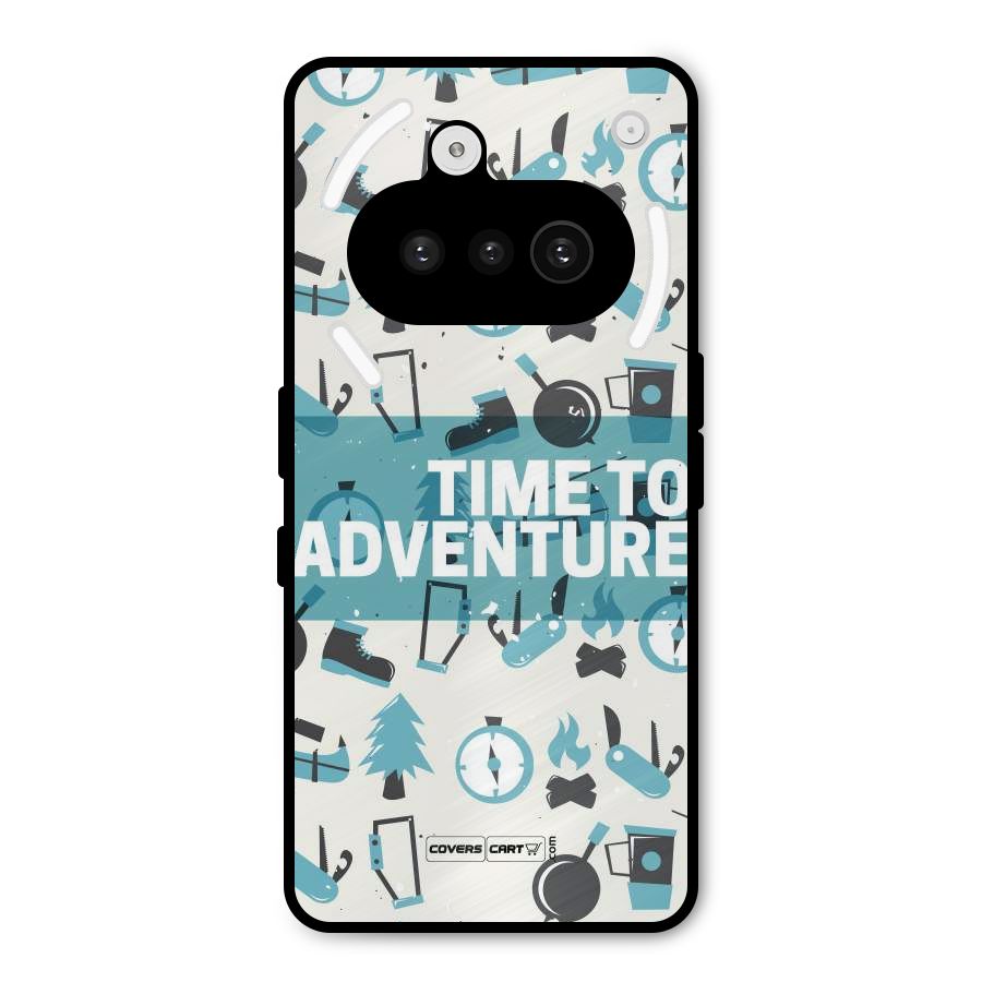 Time To Adventure Blazing Blue Metal Back Case for Nothing Phone 3a