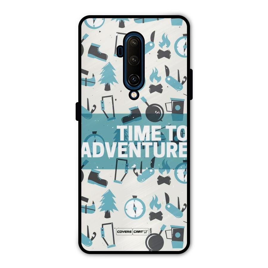 Time To Adventure Blazing Blue Metal Back Case for OnePlus 7T Pro