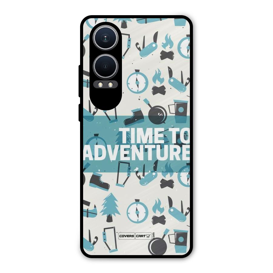 Time To Adventure Blazing Blue Metal Back Case for OnePlus Nord CE4 Lite
