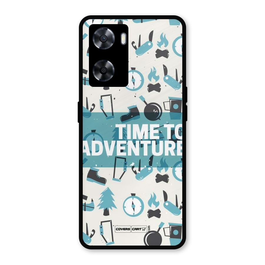 Time To Adventure Blazing Blue Metal Back Case for OnePlus Nord N20 SE