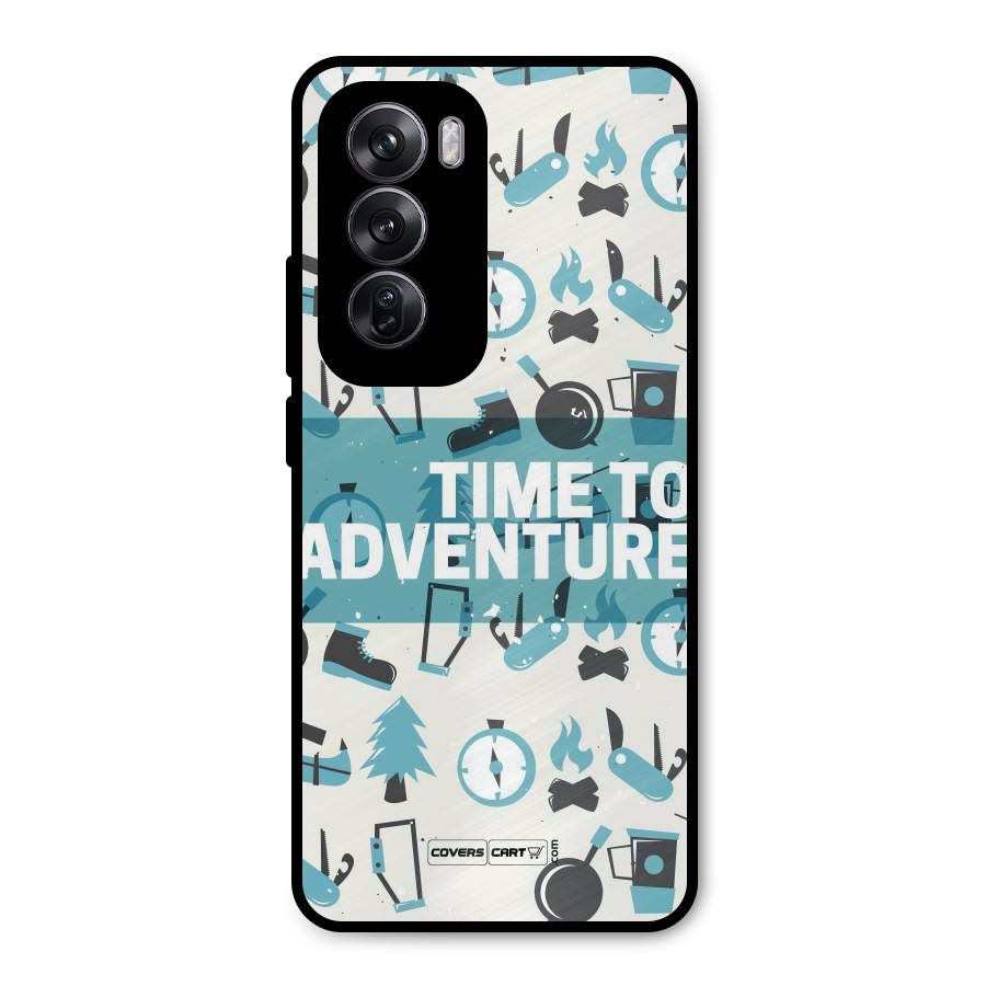Time To Adventure Blazing Blue Metal Back Case for Oppo Reno12 Pro