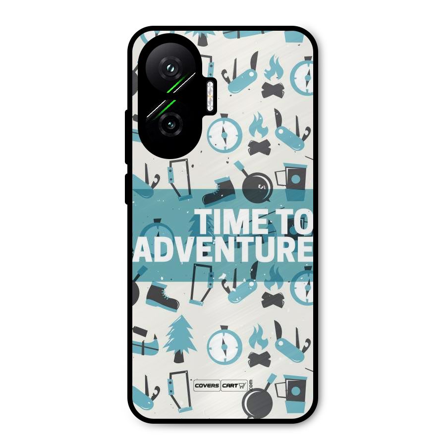 Time To Adventure Blazing Blue Metal Back Case for Poco F7