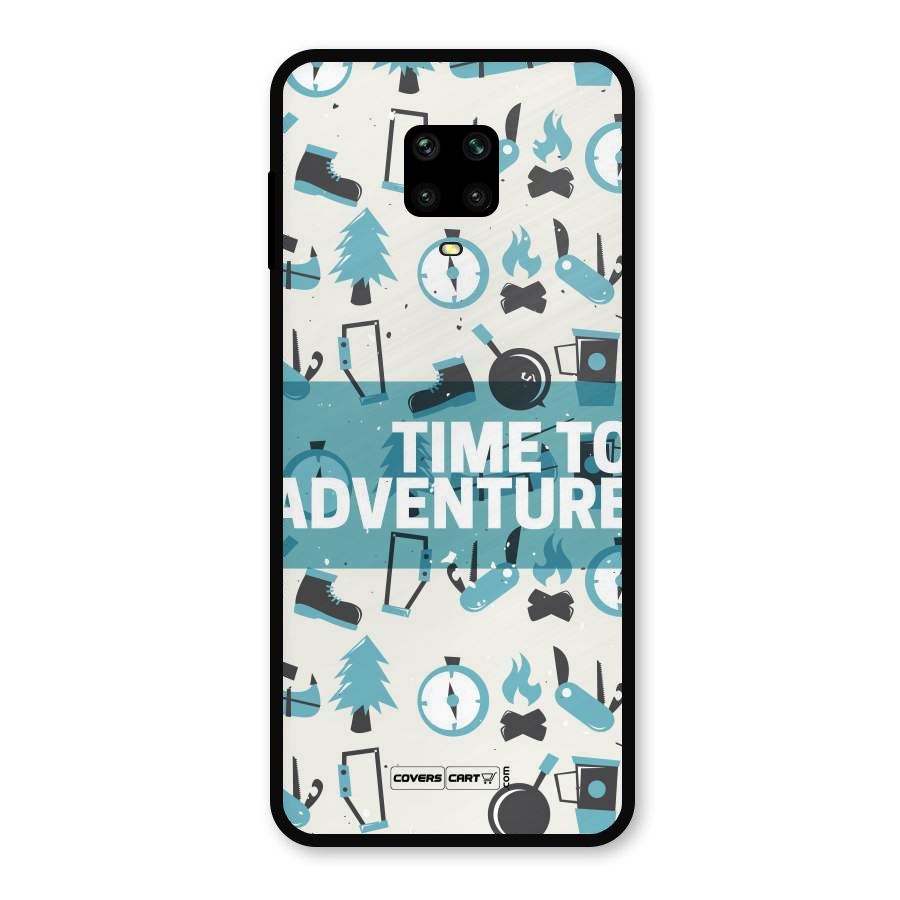 Time To Adventure Blazing Blue Metal Back Case for Poco M2