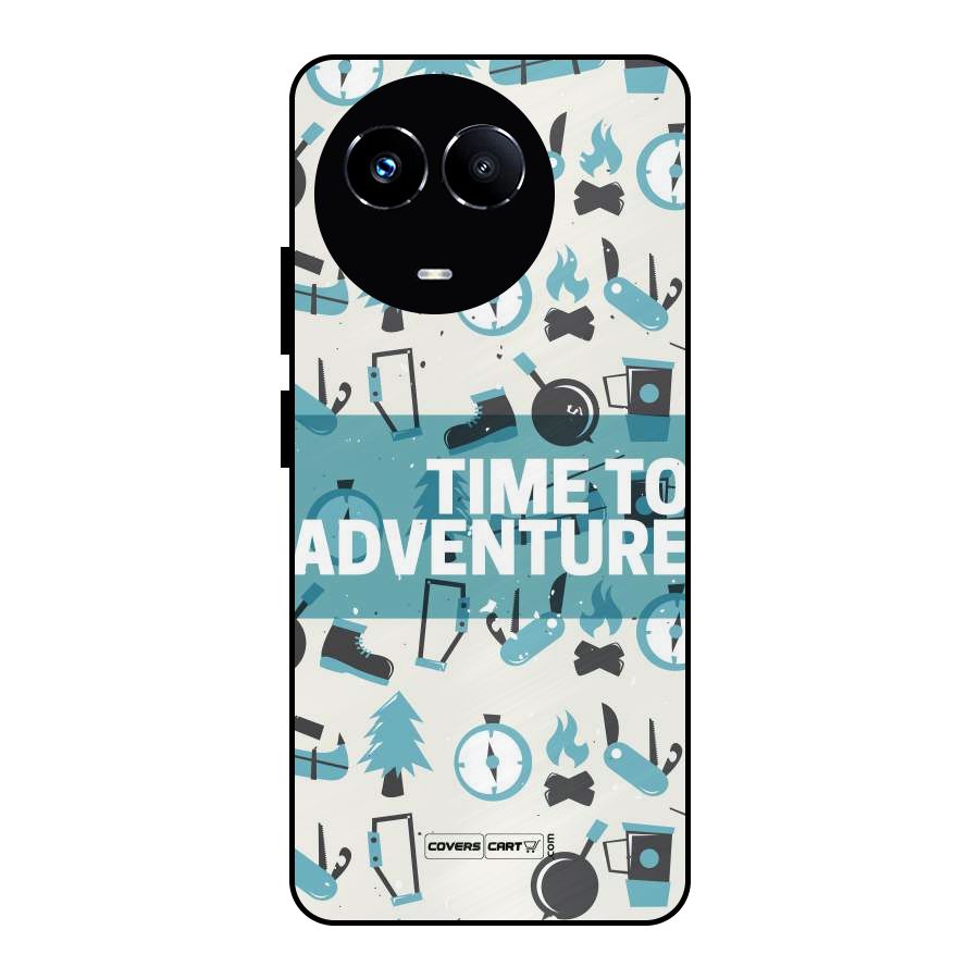 Time To Adventure Blazing Blue Metal Back Case for Realme 11 5G