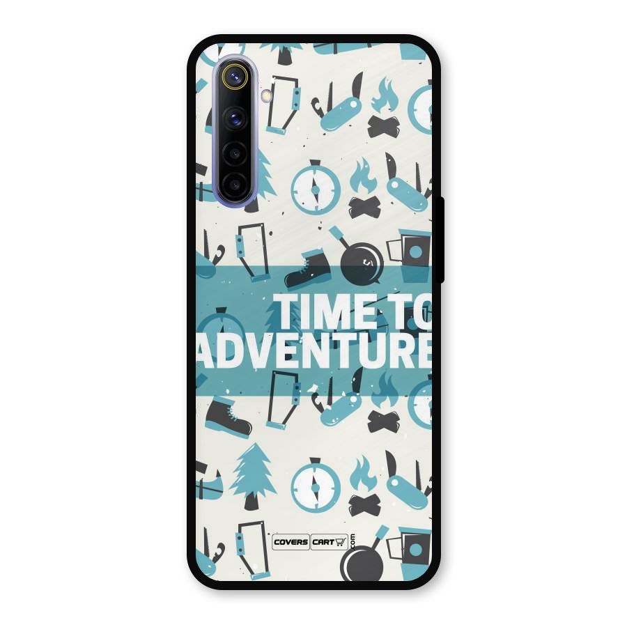 Time To Adventure Blazing Blue Metal Back Case for Realme 6i