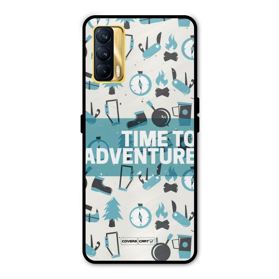 Time To Adventure Blazing Blue Metal Back Case for Realme X7