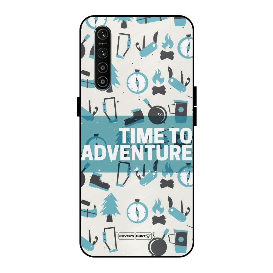 Time To Adventure Blazing Blue Metal Back Case for Realme XT