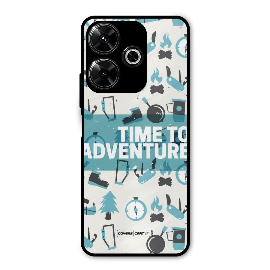 Time To Adventure Blazing Blue Metal Back Case for Redmi 13 5G